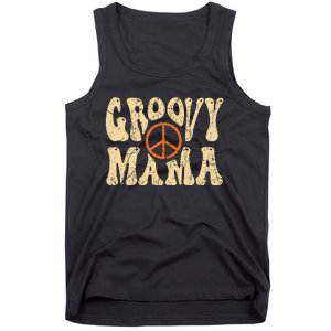 Groovy Mama 70s Aesthetic Nostalgia 1970's Retro Mom Tank Top