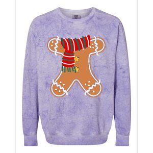 Gingerbread Man Adult Cookie Costume Colorblast Crewneck Sweatshirt