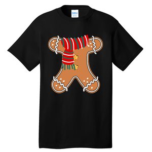 Gingerbread Man Adult Cookie Costume Tall T-Shirt