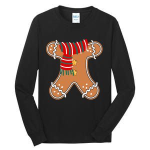 Gingerbread Man Adult Cookie Costume Tall Long Sleeve T-Shirt