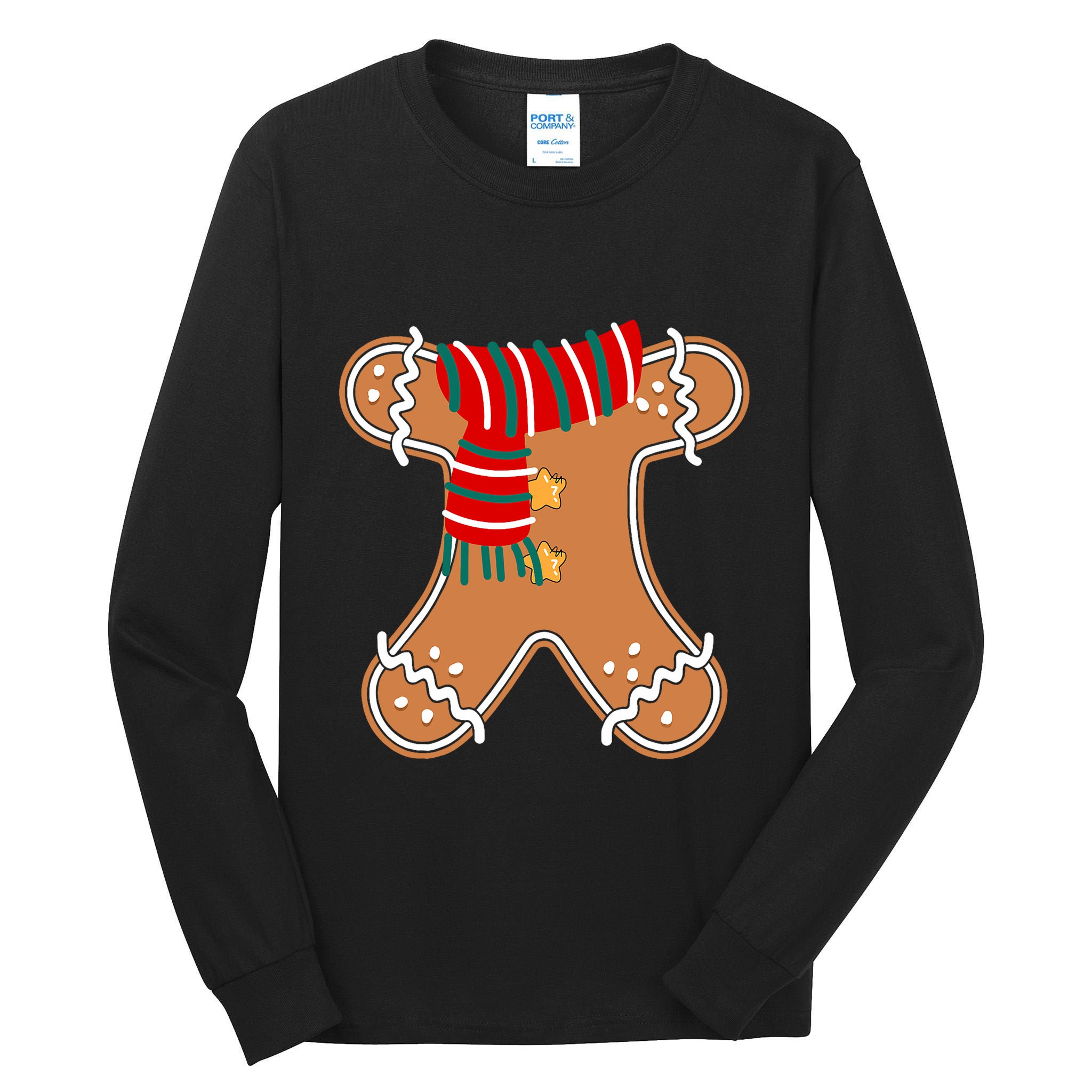 Gingerbread Man Adult Cookie Costume Tall Long Sleeve T-Shirt