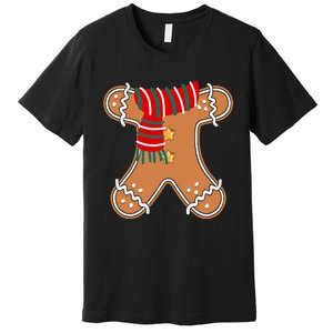 Gingerbread Man Adult Cookie Costume Premium T-Shirt