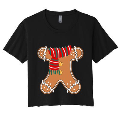 Gingerbread Man Adult Cookie Costume Crop Top