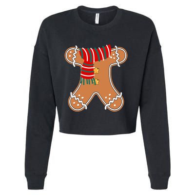Gingerbread Man Adult Cookie Costume Cropped Pullover Crew