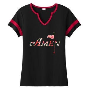 Golf Masters Amen Azalea Ladies Halftime Notch Neck Tee