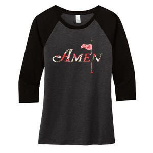 Golf Masters Amen Azalea Women's Tri-Blend 3/4-Sleeve Raglan Shirt