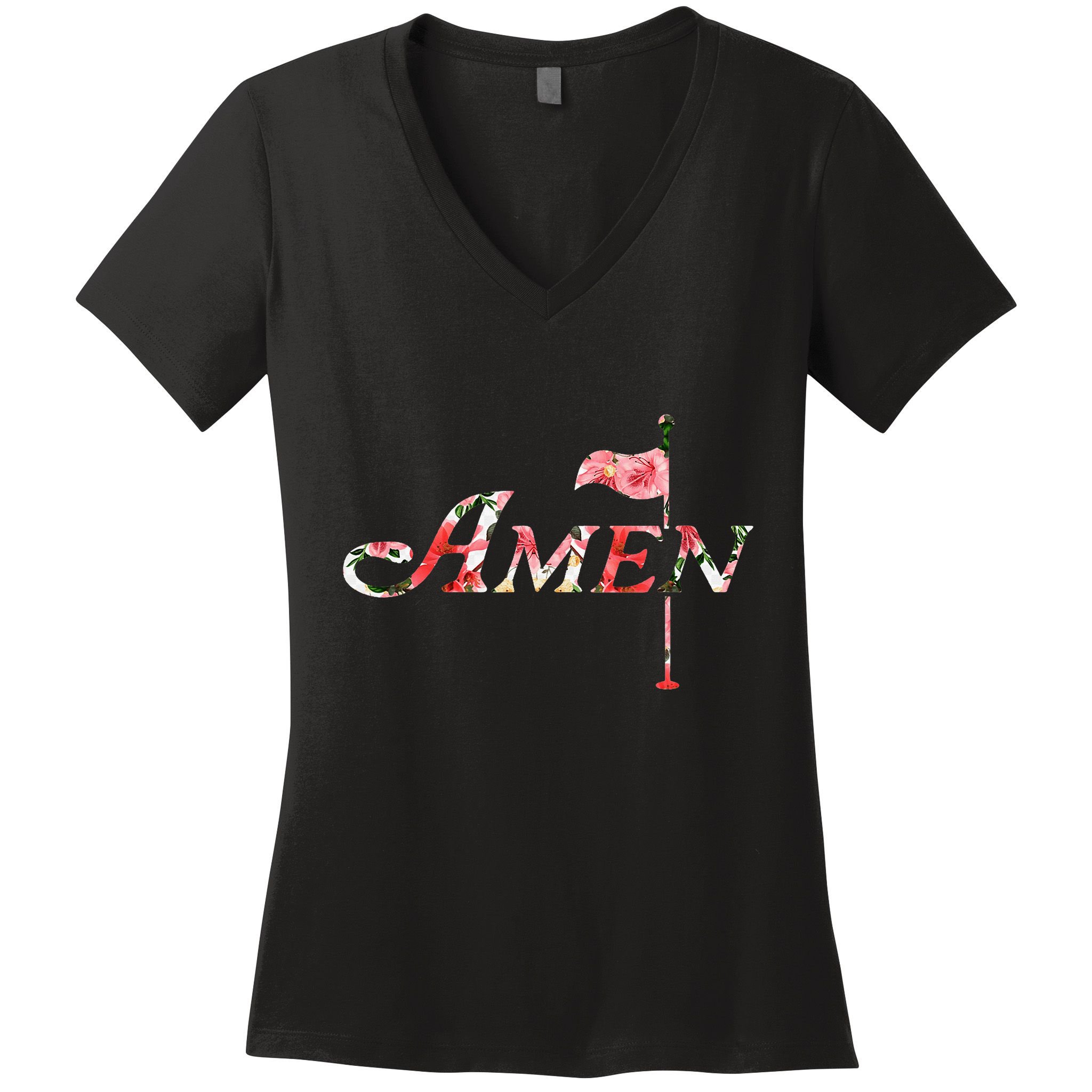 Golf Masters Amen Azalea Women's V-Neck T-Shirt