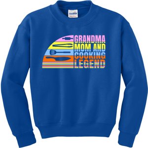 Grandma Mom And Cooking Legend Cook Cooking And Chef Gift Kids Sweatshirt