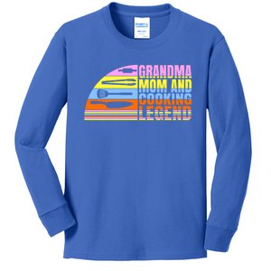 Grandma Mom And Cooking Legend Cook Cooking And Chef Gift Kids Long Sleeve Shirt