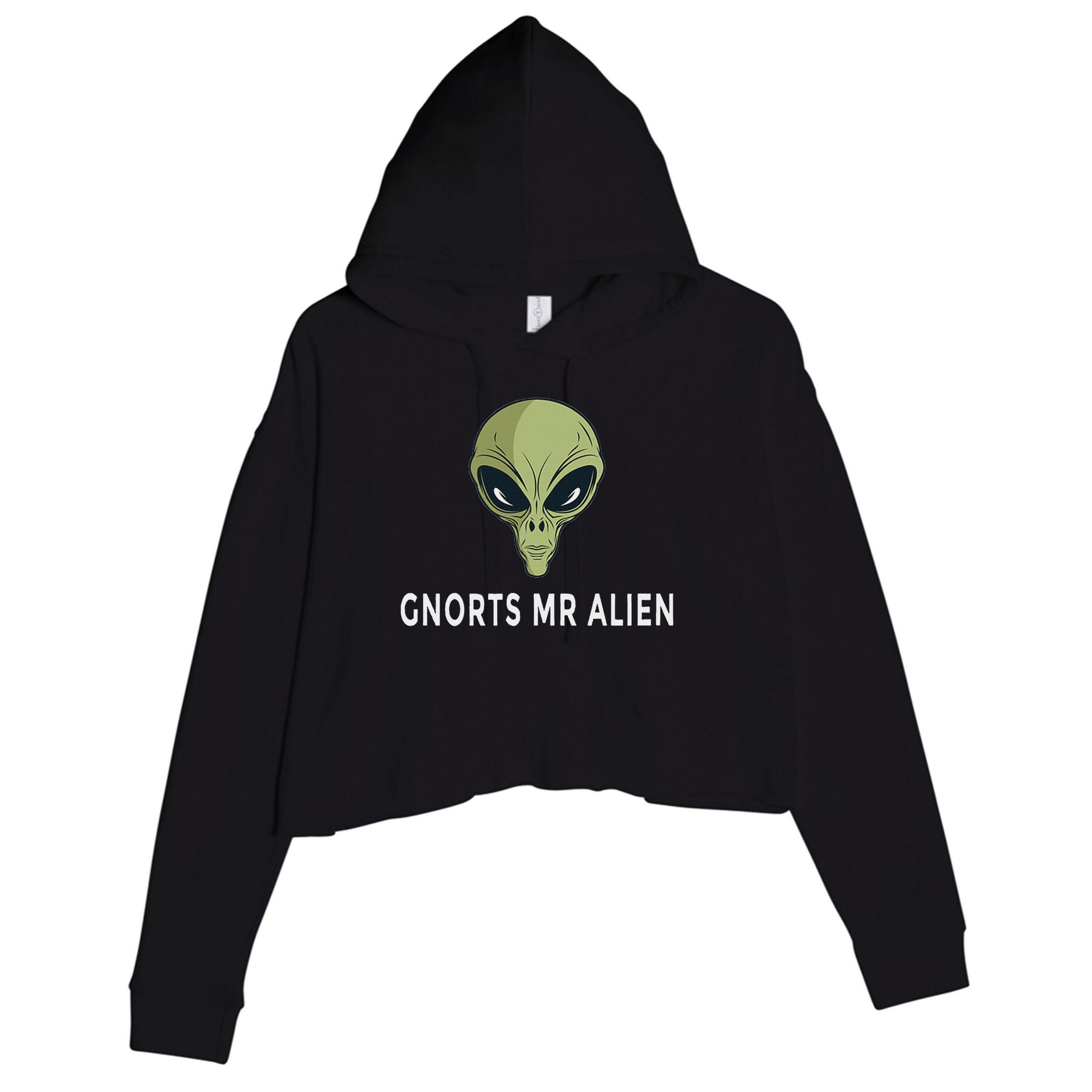 Gnorts Mr Alien Crop Fleece Hoodie