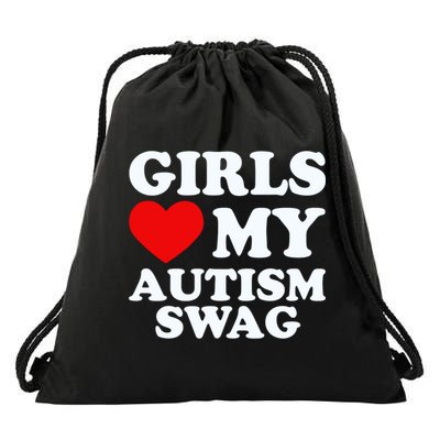 GirlsLove My Autism Swag Funny Autistic Boy Gifts Awareness Drawstring Bag