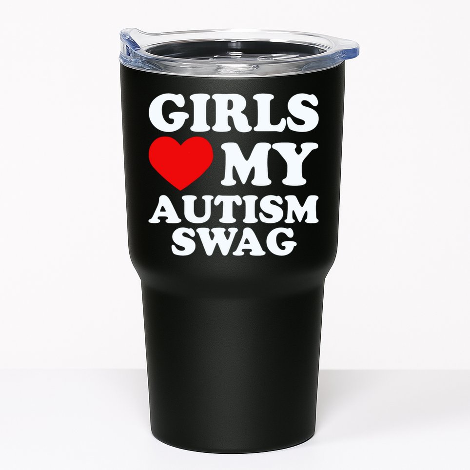 GirlsLove My Autism Swag Funny Autistic Boy Gifts Awareness Tumbler