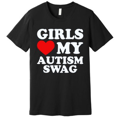 GirlsLove My Autism Swag Funny Autistic Boy Gifts Awareness Premium T-Shirt