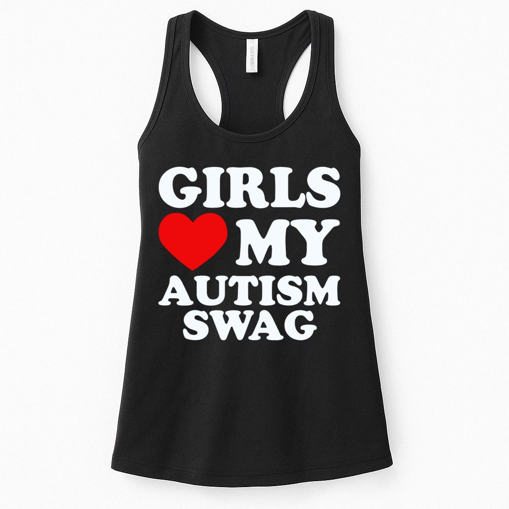 GirlsLove My Autism Swag Funny Autistic Boy Gifts Awareness Womens Tank Top