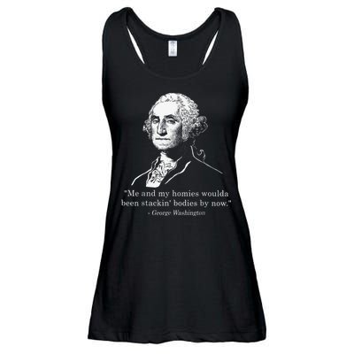 George Me and my homies woulda been stacking bodies by now Ladies Essential Flowy Tank
