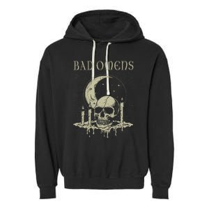 Graphic Moths And Skulls Classic Bad Personalized 70s Omens Garment-Dyed Fleece Hoodie