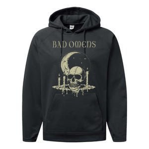 Graphic Moths And Skulls Classic Bad Personalized 70s Omens Performance Fleece Hoodie