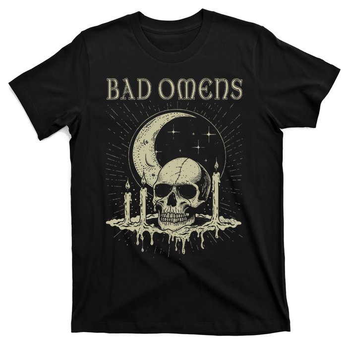 Graphic Moths And Skulls Classic Bad Personalized 70s Omens T-Shirt