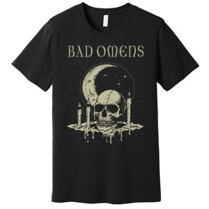 Graphic Moths And Skulls Classic Bad Personalized 70s Omens Premium T-Shirt