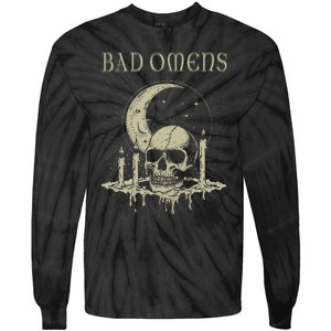 Graphic Moths And Skulls Classic Bad Personalized 70s Omens Tie-Dye Long Sleeve Shirt