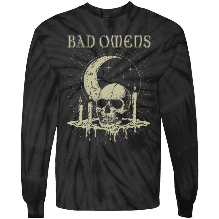 Graphic Moths And Skulls Classic Bad Personalized 70s Omens Tie-Dye Long Sleeve Shirt