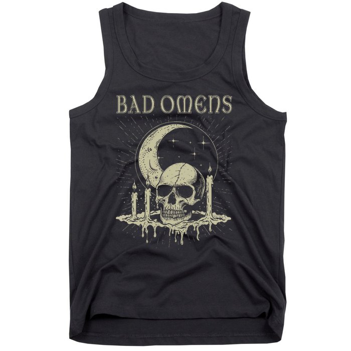 Graphic Moths And Skulls Classic Bad Personalized 70s Omens Tank Top