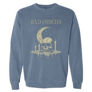 Graphic Moths And Skulls Classic Bad Personalized 70s Omens Garment-Dyed Sweatshirt