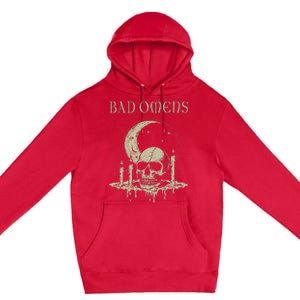 Graphic Moths And Skulls Classic Bad Personalized 70s Omens Premium Pullover Hoodie