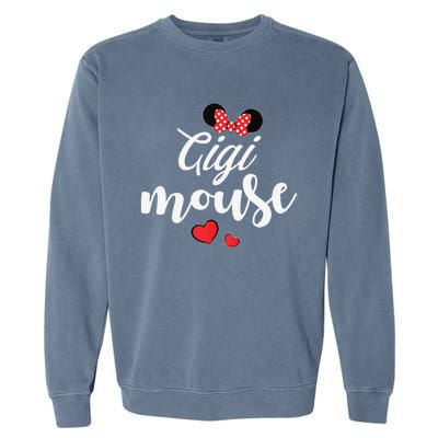 Gigi Mouse And Gigi Mouse Heart Funny Mother's Day Garment-Dyed Sweatshirt