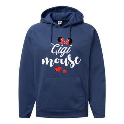 Gigi Mouse And Gigi Mouse Heart Funny Mother's Day Performance Fleece Hoodie