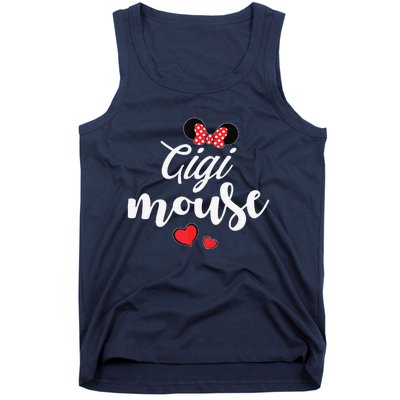 Gigi Mouse And Gigi Mouse Heart Funny Mother's Day Tank Top