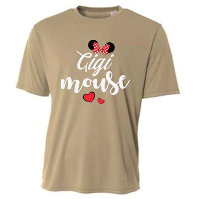 Gigi Mouse And Gigi Mouse Heart Funny Mother's Day Cooling Performance Crew T-Shirt