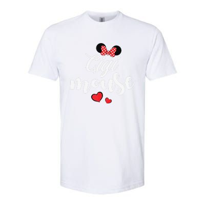 Gigi Mouse And Gigi Mouse Heart Funny Mother's Day Softstyle CVC T-Shirt