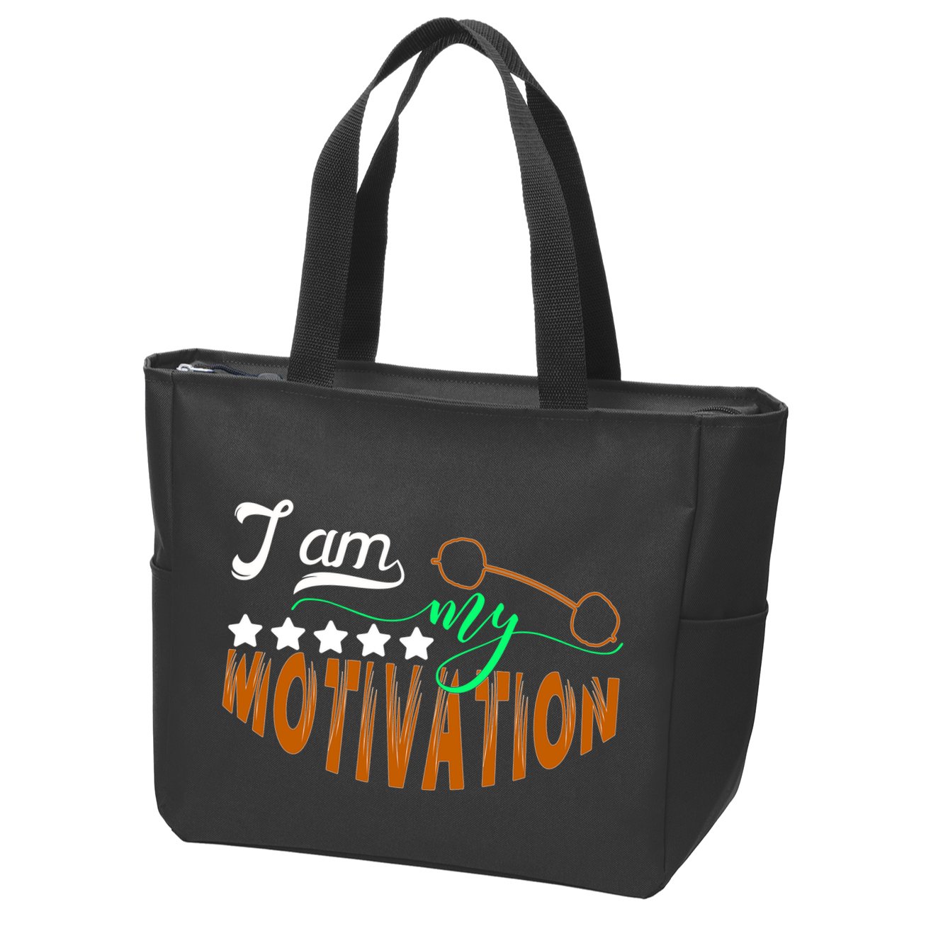 Gym Motivation Apparel Zip Tote Bag