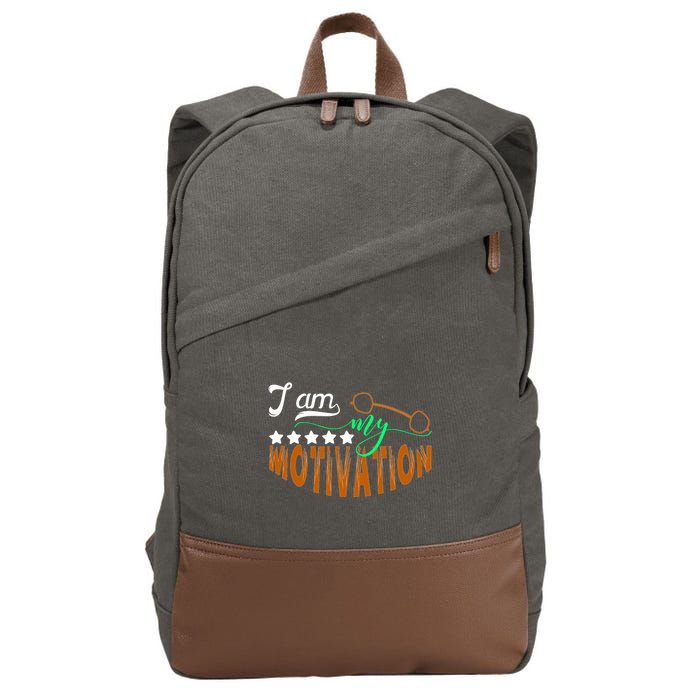 Gym Motivation Apparel Cotton Canvas Backpack