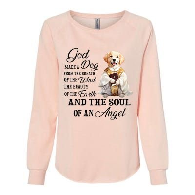 God made a dog from the breath of the wind Womens California Wash Sweatshirt