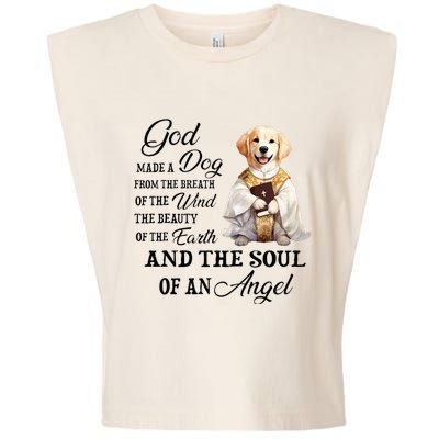 God made a dog from the breath of the wind Garment-Dyed Women's Muscle Tee