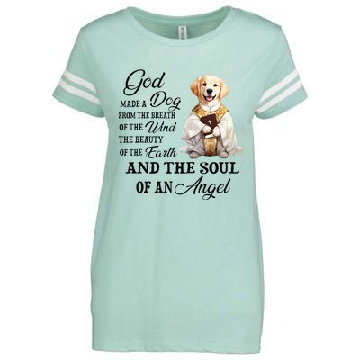 God made a dog from the breath of the wind Enza Ladies Jersey Football T-Shirt