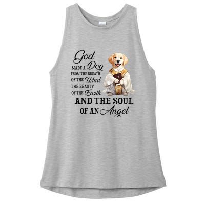 God made a dog from the breath of the wind Ladies PosiCharge Tri-Blend Wicking Tank