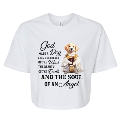 God made a dog from the breath of the wind Bella+Canvas Jersey Crop Tee