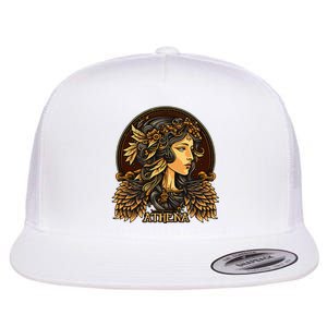 Greek Mythology Ancient Goddess Athena Olympian Deity Flat Bill Trucker Hat