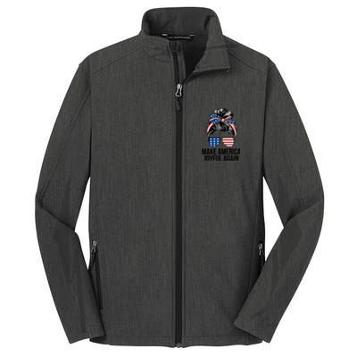 Girl Make America Joyful Again Kamala Harris Tim Walz Waltz 2024 Joyful Warriors Core Soft Shell Jacket