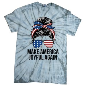 Girl Make America Joyful Again Kamala Harris Tim Walz Waltz 2024 Joyful Warriors Tie-Dye T-Shirt