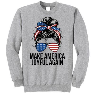 Girl Make America Joyful Again Kamala Harris Tim Walz Waltz 2024 Joyful Warriors Tall Sweatshirt