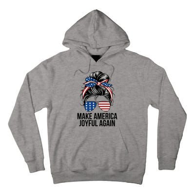 Girl Make America Joyful Again Kamala Harris Tim Walz Waltz 2024 Joyful Warriors Tall Hoodie