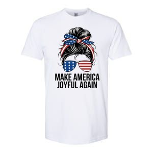 Girl Make America Joyful Again Kamala Harris Tim Walz Waltz 2024 Joyful Warriors Softstyle CVC T-Shirt