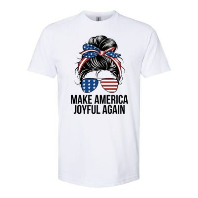 Girl Make America Joyful Again Kamala Harris Tim Walz Waltz 2024 Joyful Warriors Softstyle CVC T-Shirt