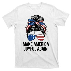 Girl Make America Joyful Again Kamala Harris Tim Walz Waltz 2024 Joyful Warriors T-Shirt