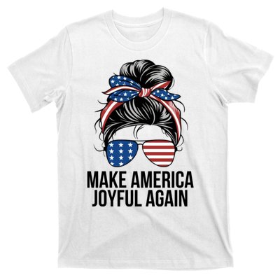 Girl Make America Joyful Again Kamala Harris Tim Walz Waltz 2024 Joyful Warriors T-Shirt