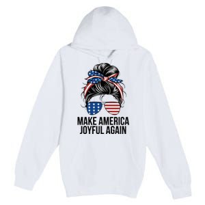 Girl Make America Joyful Again Kamala Harris Tim Walz Waltz 2024 Joyful Warriors Premium Pullover Hoodie